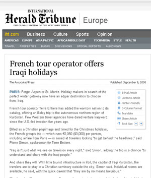News : A report about Babel Tours in the International Herald Tribune